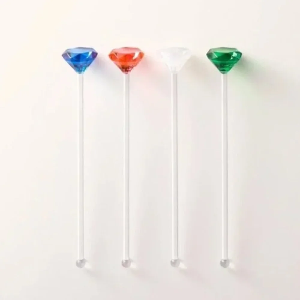 4pc Acrylic Gem Stir Sticks Green/Cream/Pink/Blue - kate spade new york x Target